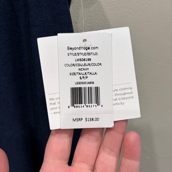 NWT Beyond Yoga Featherweight Resort Dress Nocturnal Navy - Size: Small - Picture 6 of 7